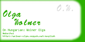 olga wolner business card